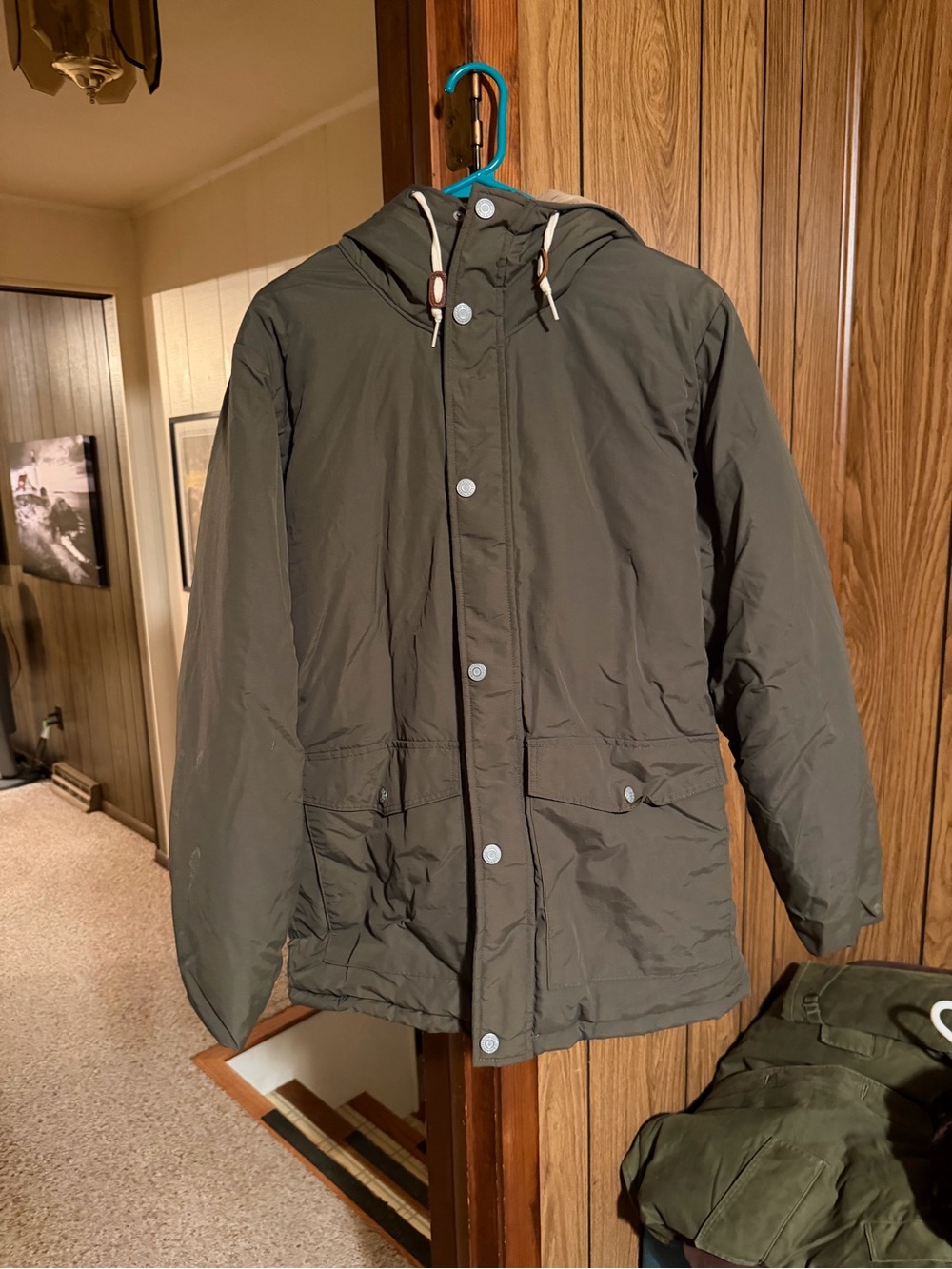 Levi's Sutro Puffer Parka in the Olive Night